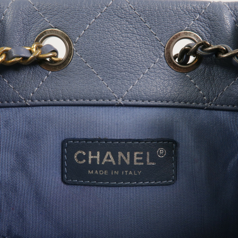 CHANEL 牛皮皮革Gabrielle Backpack鏈帶背包-5