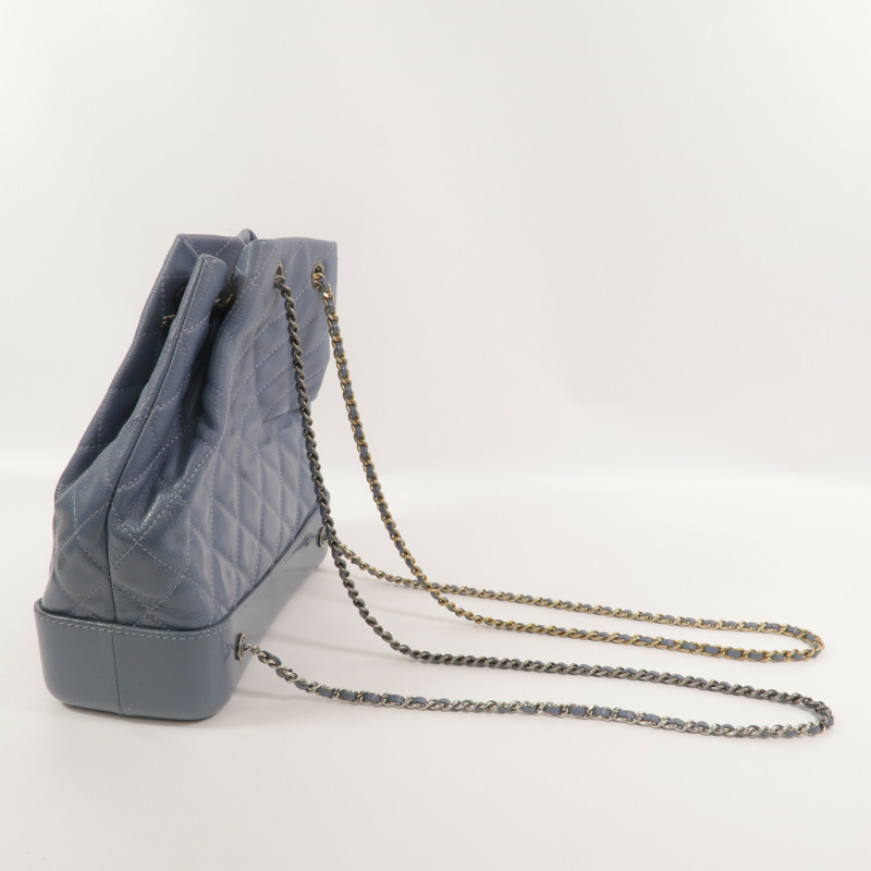 CHANEL 牛皮皮革Gabrielle Backpack鏈帶背包-9