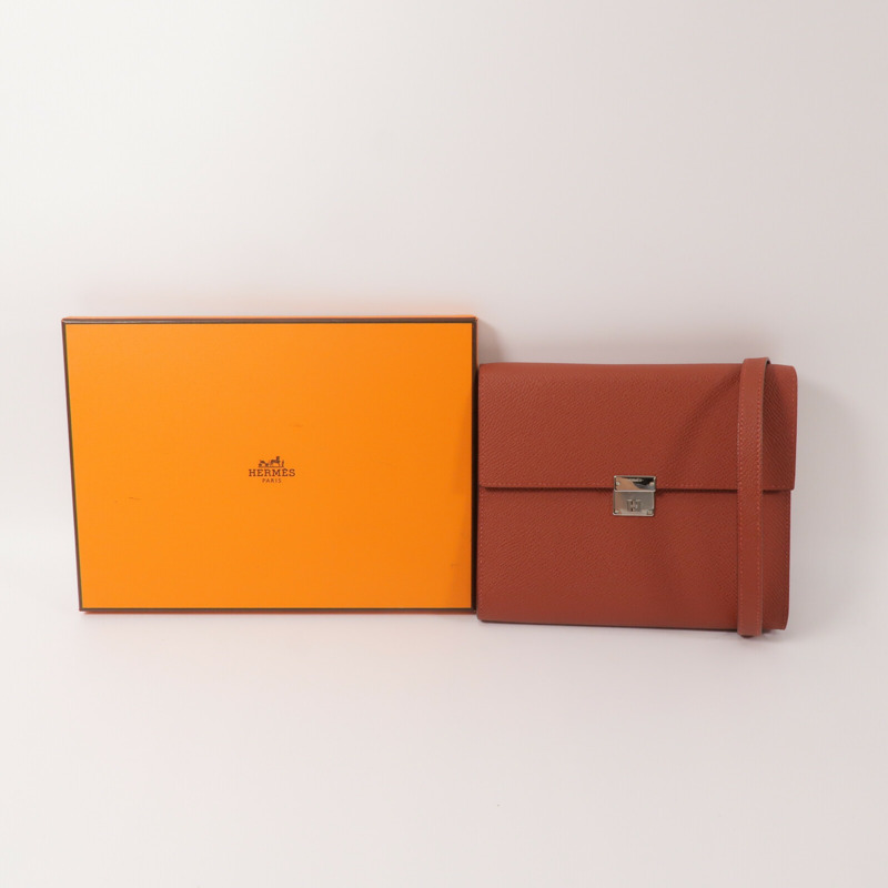 HERMES Epsom皮革Clic 16肩背袋Cuivre-9