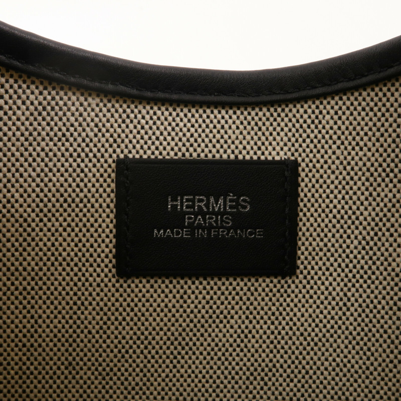 HERMES 帆布/Swift皮革Arcon Bag肩背袋Noir-5
