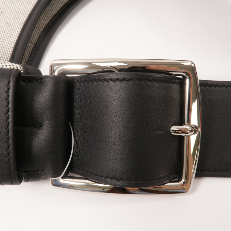 HERMES 帆布/Swift皮革Arcon Bag肩背袋Noir-8