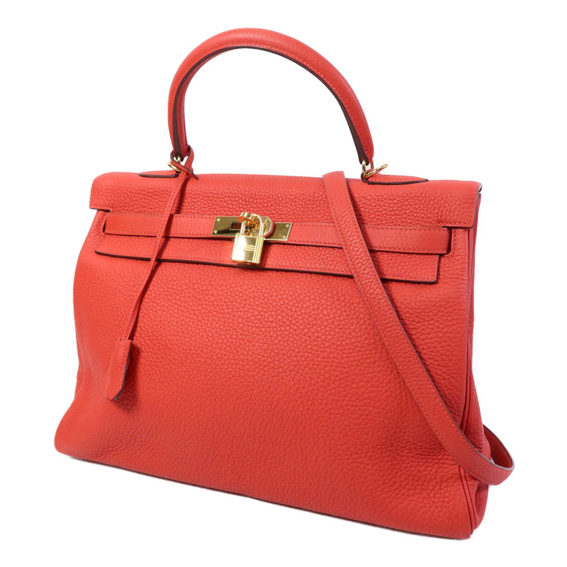 HERMES Clemence皮革Kelly 35手挽肩背兩用袋-2