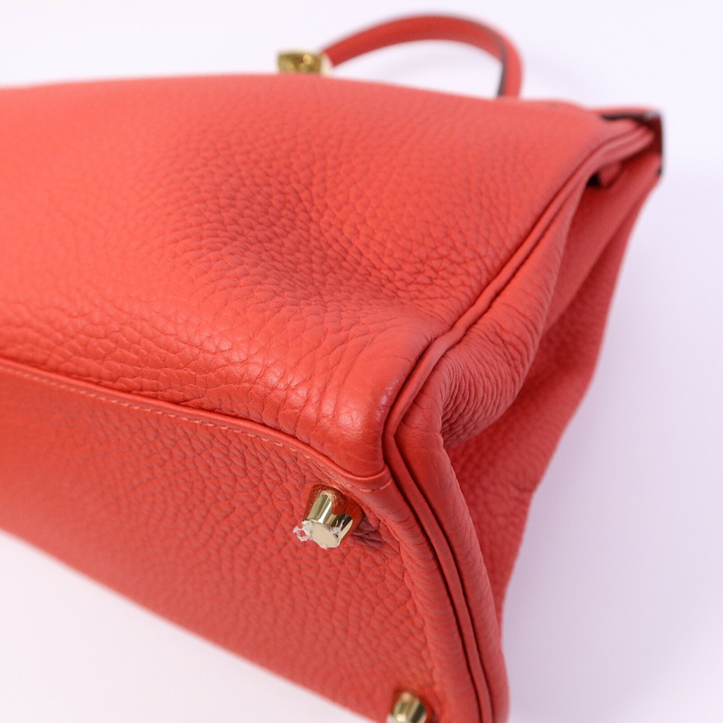 HERMES Clemence皮革Kelly 35手挽肩背兩用袋-10