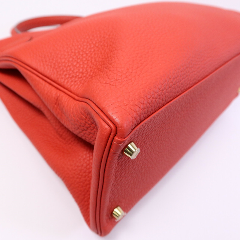 HERMES Clemence皮革Kelly 35手挽肩背兩用袋-13