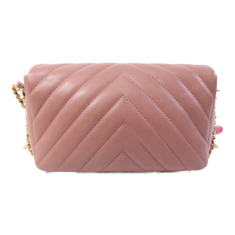 CHANEL 羊皮皮革Chain shoulder鏈帶肩背袋-1