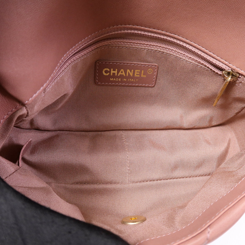 CHANEL 羊皮皮革Chain shoulder鏈帶肩背袋-4