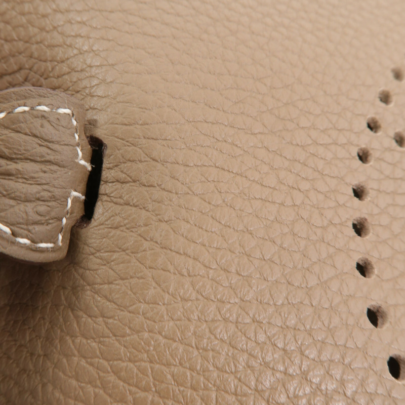 HERMES Clemence皮革Evelyne TPM肩背袋Etoupe-6