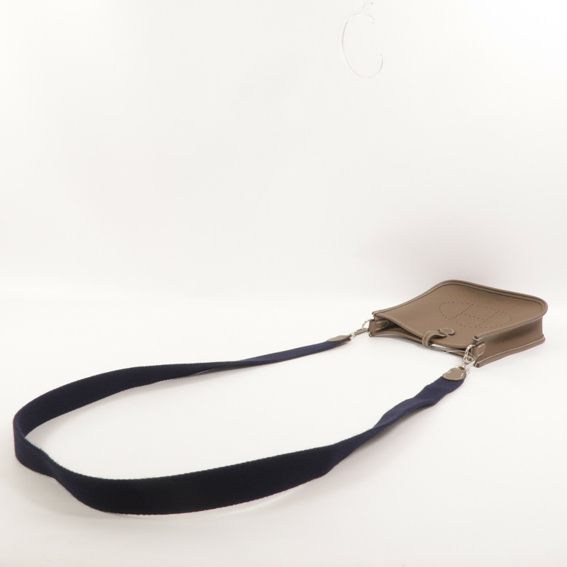HERMES Clemence皮革Evelyne TPM肩背袋Etoupe-7