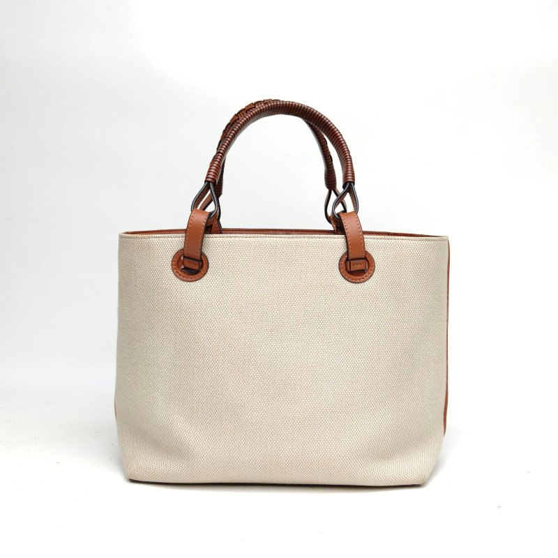 LOEWE AnagramTote經典壓花斜挎包小號29米色帆布肩背包-2