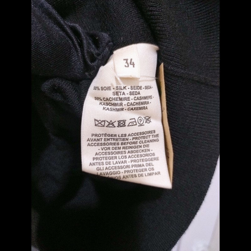 Hermes 黑色雙黑釦短袖上衣-16