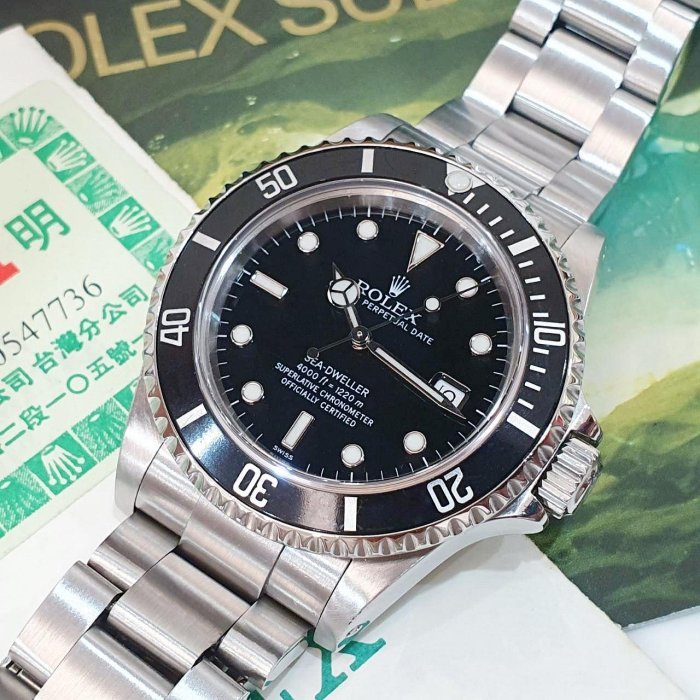 【大眾名錶】ROLEX勞力士 16600 Sea-Dweller 鋁圈海使 單Swiss面盤 A字頭 原廠全配件 台灣公司貨 B1299-5