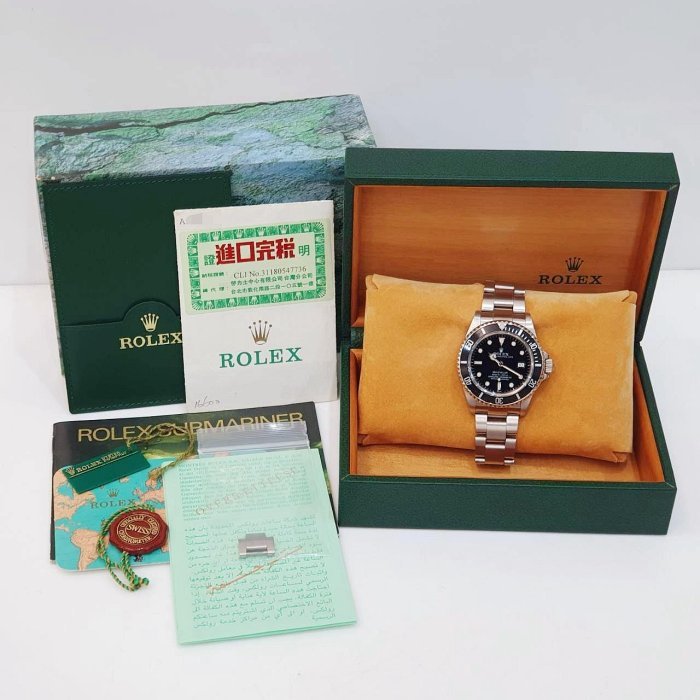 【大眾名錶】ROLEX勞力士 16600 Sea-Dweller 鋁圈海使 單Swiss面盤 A字頭 原廠全配件 台灣公司貨 B1299-9
