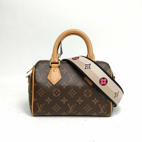 LOUIS VUITTON Sp20可拆卸黑白寬肩帶老花PVC晶片肩背包