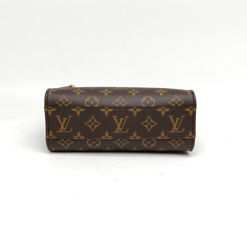 LOUIS VUITTON SACPLAT琴譜包BB21.5老花PVC晶片肩背包-4