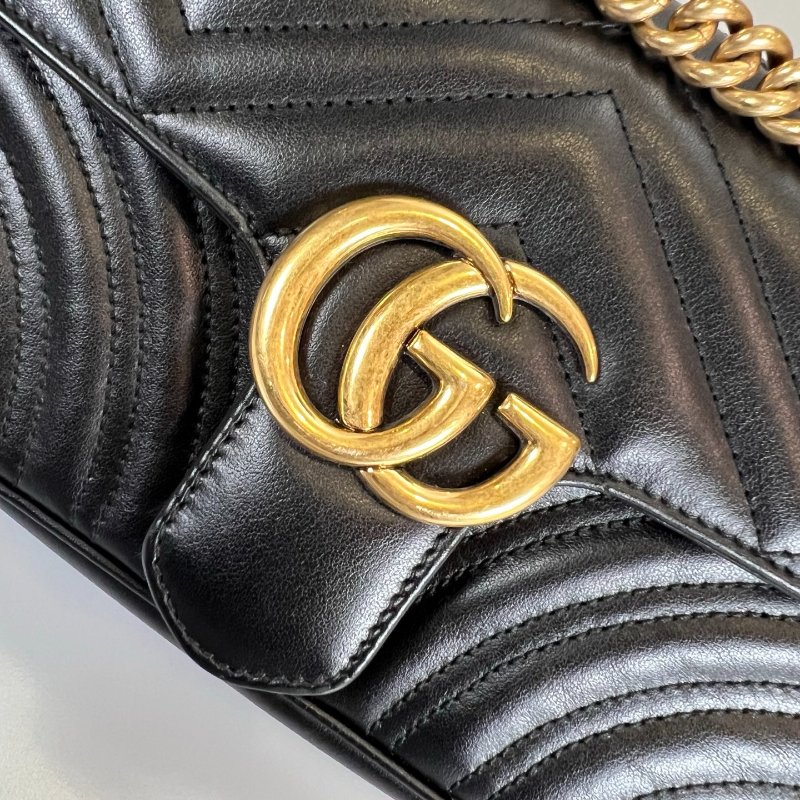 GUCCI 446744  黑Marmont掀蓋包 22CM-7