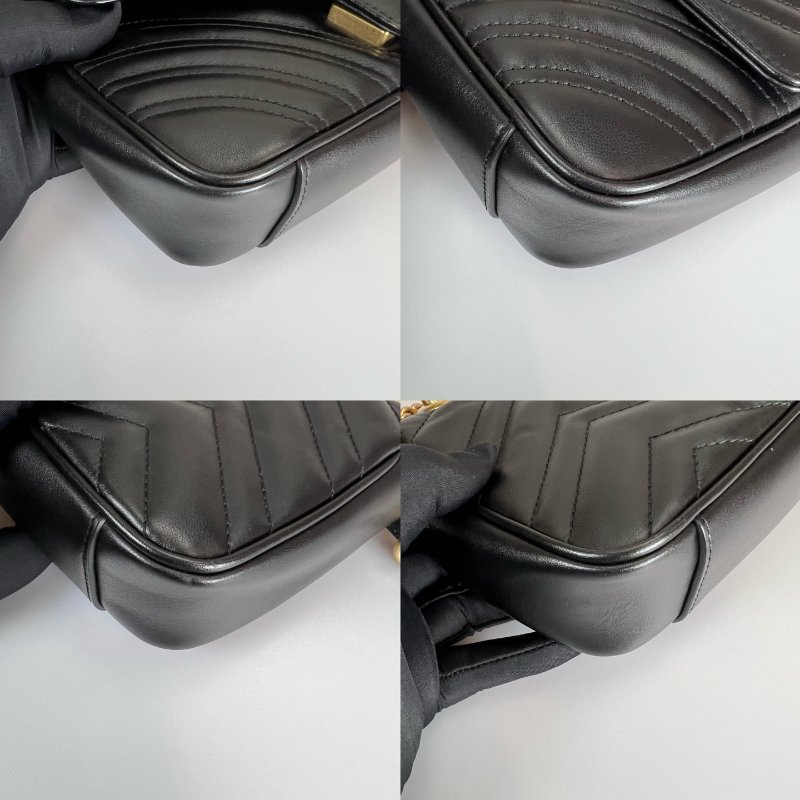 GUCCI 446744  黑Marmont掀蓋包 22CM-10