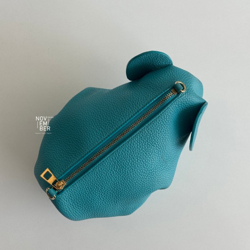 98新🩵 Loewe 小象包🐘 藍色金釦-2