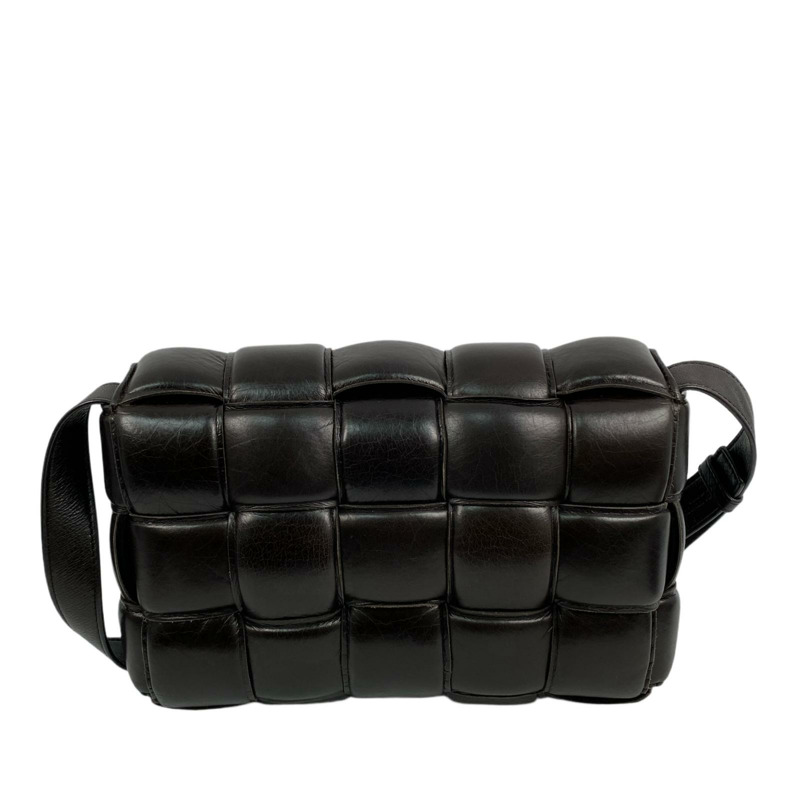 △ Bottega Veneta 寶緹嘉 Brown Lambskin Cassette Shoulder Bag 啡色小羊皮肩背包-267009780-2