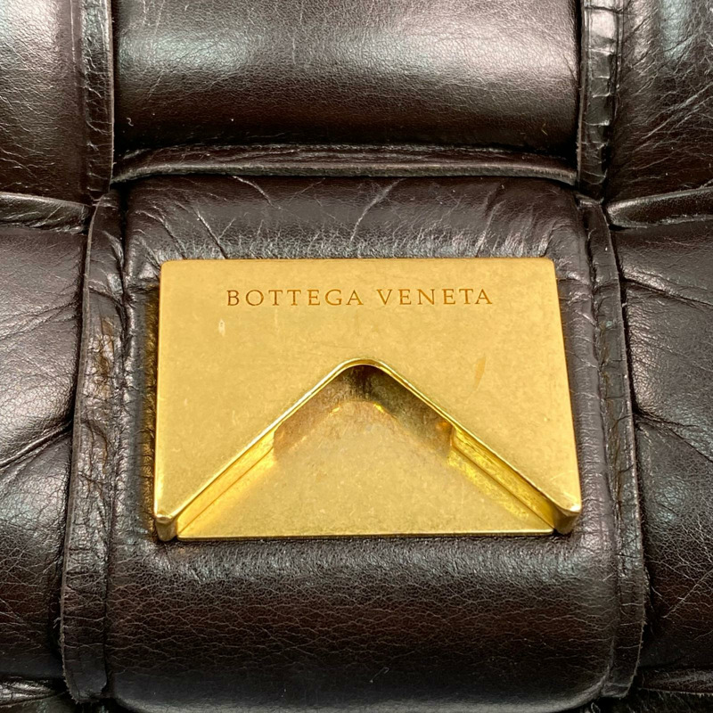 △ Bottega Veneta 寶緹嘉 Brown Lambskin Cassette Shoulder Bag 啡色小羊皮肩背包-267009780-14