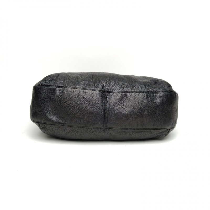GUCCI 黑色牛皮金扣單肩包肩背包-4