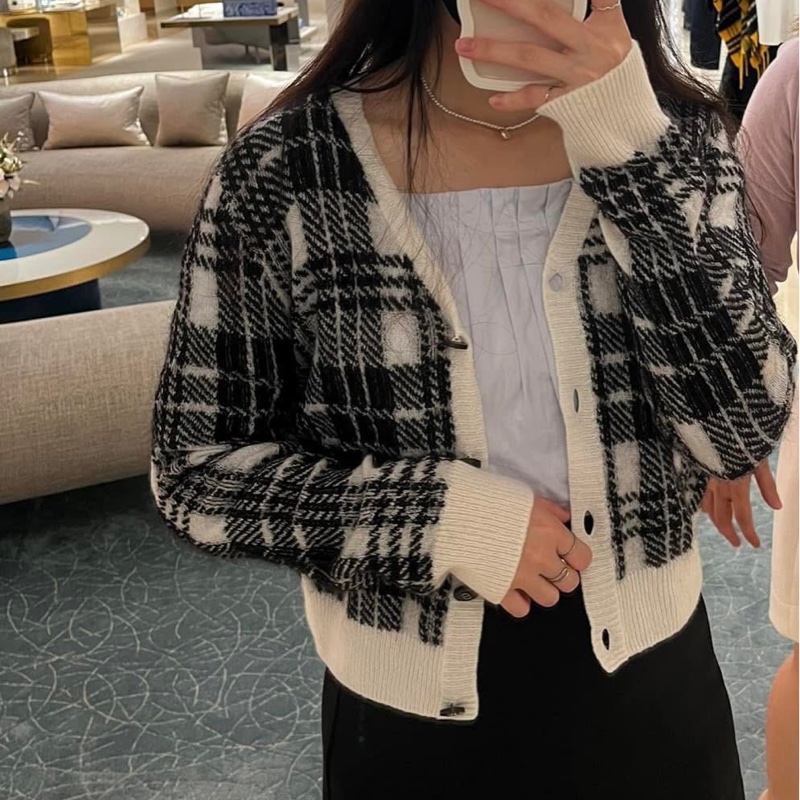 Dior 格紋針織外套 冷氣衫-8