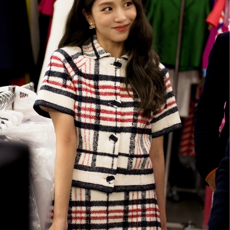 Dior Jisoo金智秀 同款格紋甜美外套-5