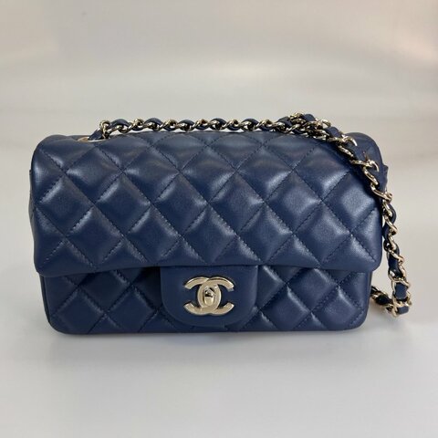 全新品 CHANEL CF20羊皮深藍 A69900/晶片款