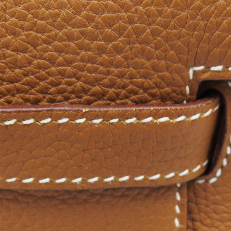 金棕色 Togo牛革 Kelly 32 凱莉包 兩用包 A刻 金扣【HERMES 愛馬仕】-8