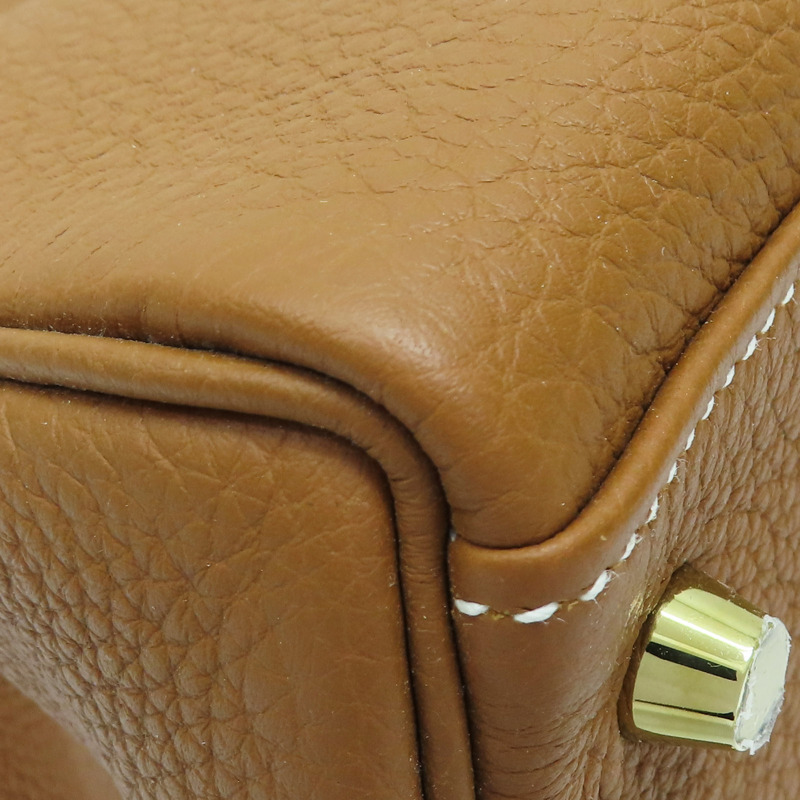 金棕色 Togo牛革 Kelly 32 凱莉包 兩用包 A刻 金扣【HERMES 愛馬仕】-11