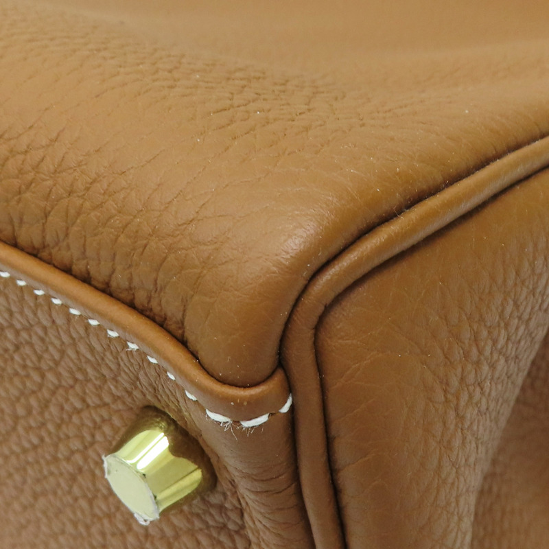 金棕色 Togo牛革 Kelly 32 凱莉包 兩用包 A刻 金扣【HERMES 愛馬仕】-12