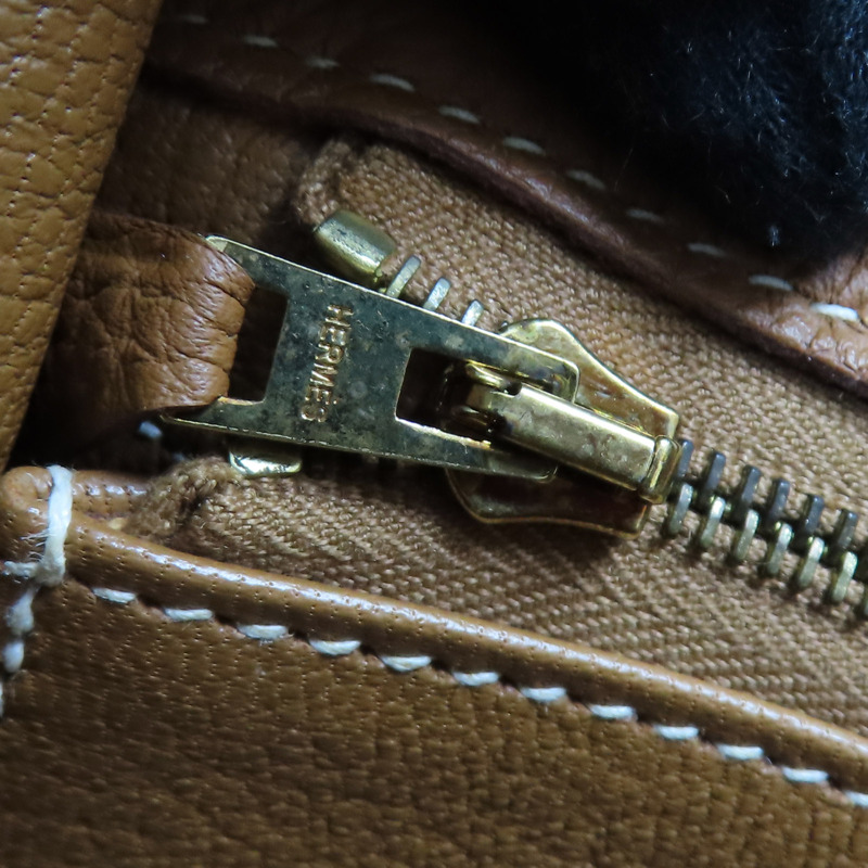 金棕色 Togo牛革 Kelly 32 凱莉包 兩用包 A刻 金扣【HERMES 愛馬仕】-16