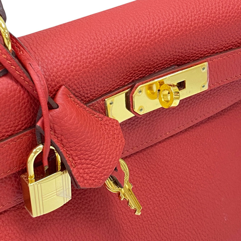 法拉利紅 Togo牛皮 Kelly 28 凱莉包 手提包 □Q刻 金扣【HERMES 愛馬仕】-6