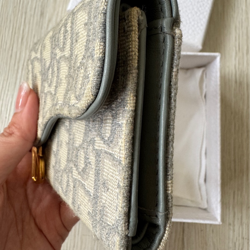 Dior Saddle Lotus 錢包 灰色-7