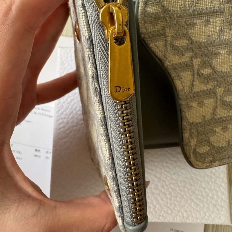 Dior Saddle Lotus 錢包 灰色-12
