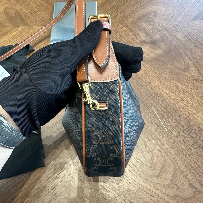 賽琳 Celine Lulu teen新款老花單肩手提腋下包-3
