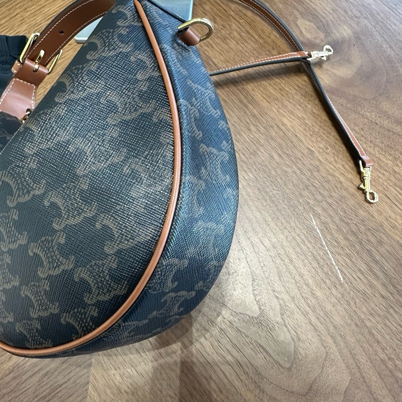 賽琳 Celine Lulu teen新款老花單肩手提腋下包-5