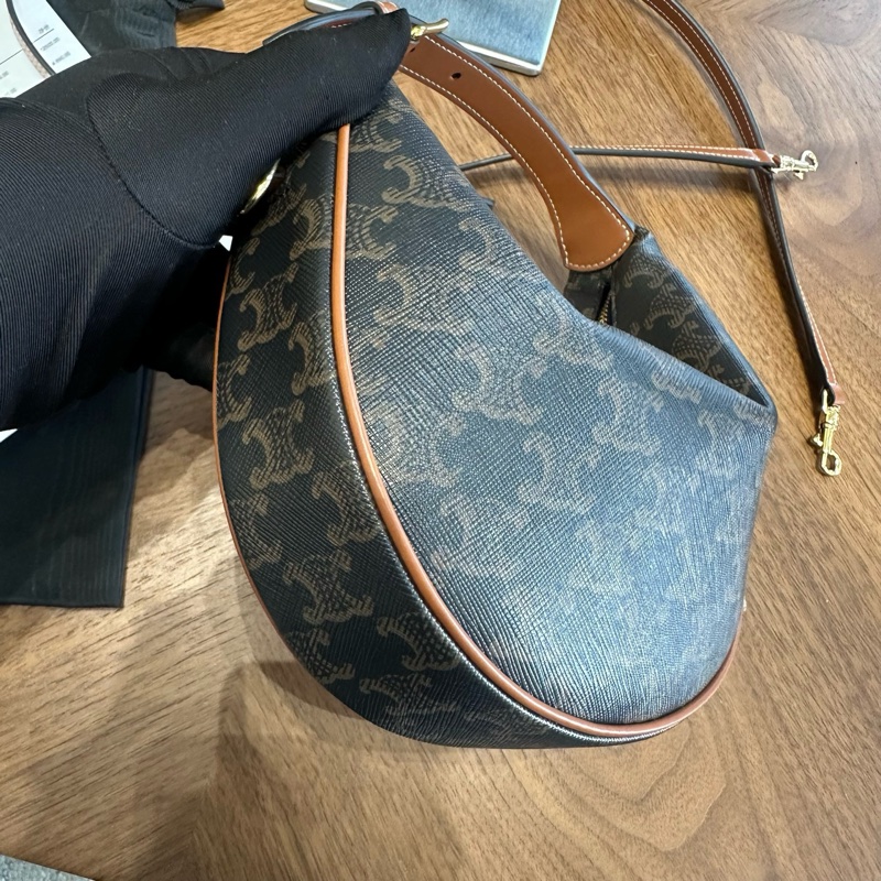 賽琳 Celine Lulu teen新款老花單肩手提腋下包-6