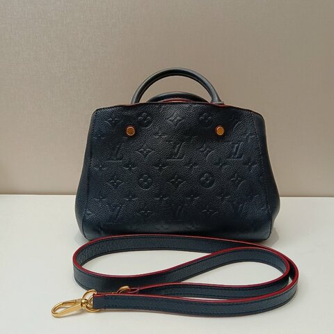 路易威登/Louis Vuitton 藍色全皮 蒙田BB