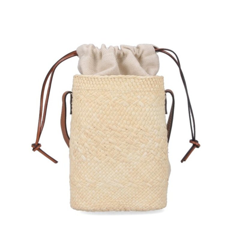 【LOEWE 羅威】Square Pocket 伊拉卡棕櫚葉 方形手拿包 肩背包 手機包 自然色 棕色 C630G35X05-4