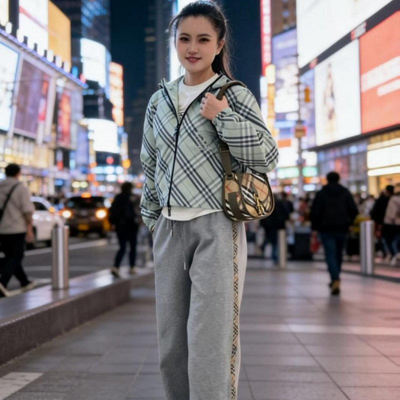 💎Han's house精品服飾💎Burberry 格紋 刺繡 戰馬 防水 尼龍 雙面 風衣 連帽 外套 原價59000-6