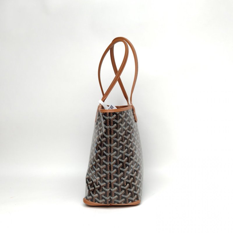 GOYARD Artois拉鏈購物袋Tote小號老花PVC肩背包-3