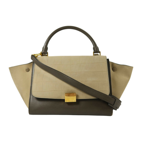 CELINE 牛皮皮革Trapeze金扣手挽肩背兩用袋