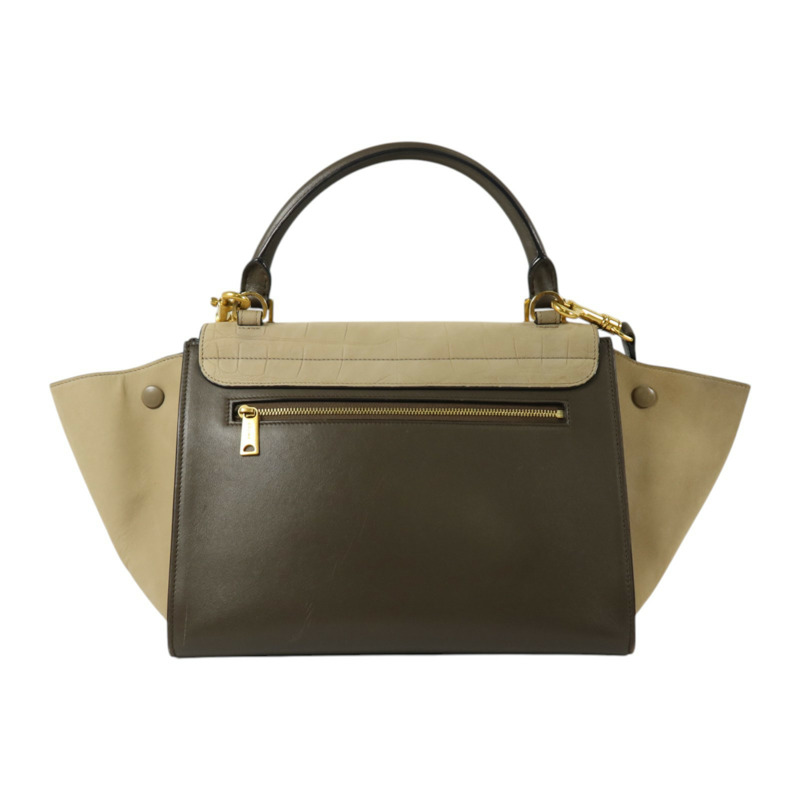 CELINE 牛皮皮革Trapeze金扣手挽肩背兩用袋-1