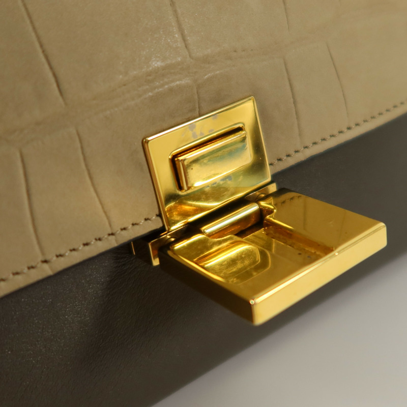 CELINE 牛皮皮革Trapeze金扣手挽肩背兩用袋-8