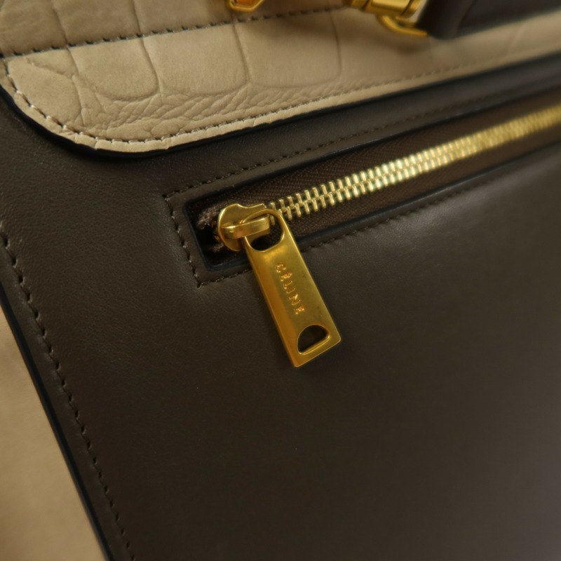 CELINE 牛皮皮革Trapeze金扣手挽肩背兩用袋-14