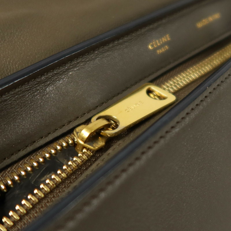 CELINE 牛皮皮革Trapeze金扣手挽肩背兩用袋-21