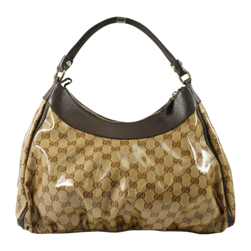 GUCCI 塗層帆布Shoulder Bag金扣肩背袋-1