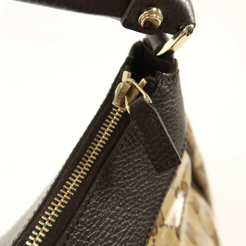 GUCCI 塗層帆布Shoulder Bag金扣肩背袋-8