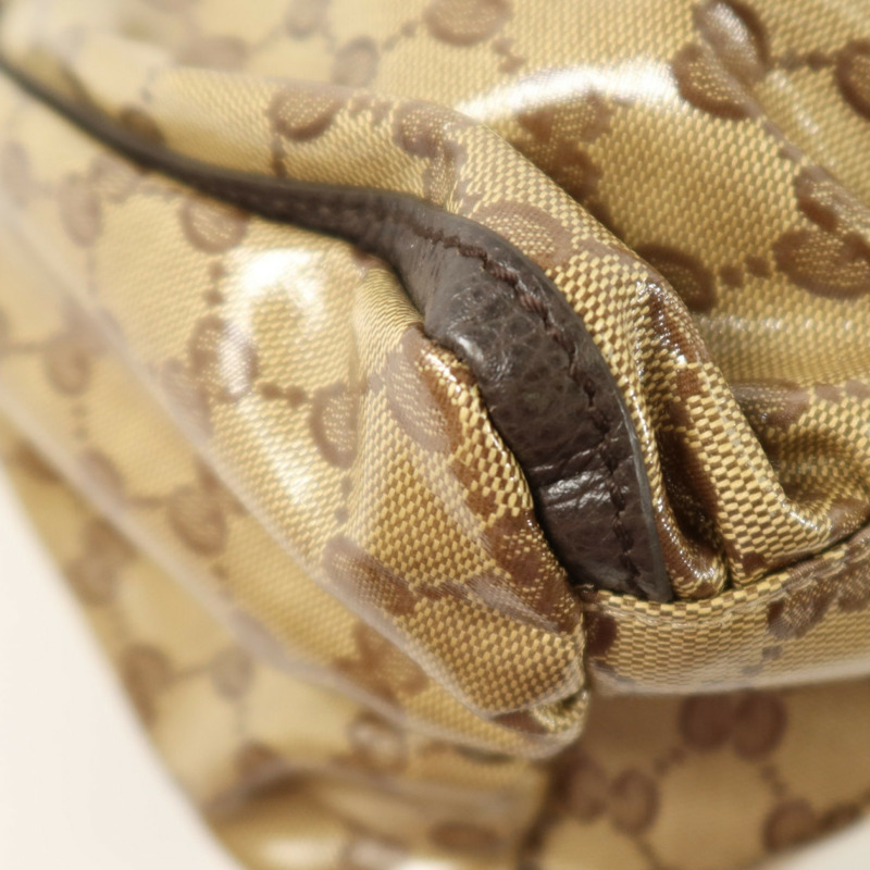 GUCCI 塗層帆布Shoulder Bag金扣肩背袋-10