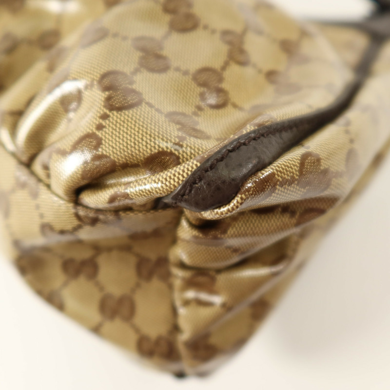 GUCCI 塗層帆布Shoulder Bag金扣肩背袋-11